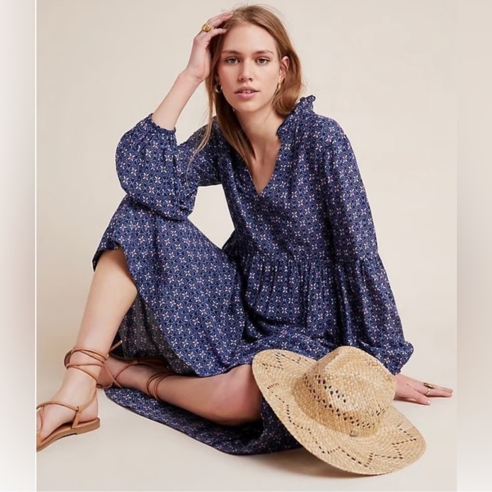 Anthropologie Tiered Maxi Dress